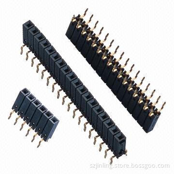 2.54mm Female Headers, 8.5mm Height, Single Row, U-type Bottom Entry